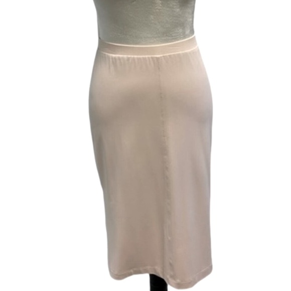 Iris Setlakwe Luxury Blush Pink Knee-Length Pencil Skirt with Side Slits - S - Picture 2 of 8